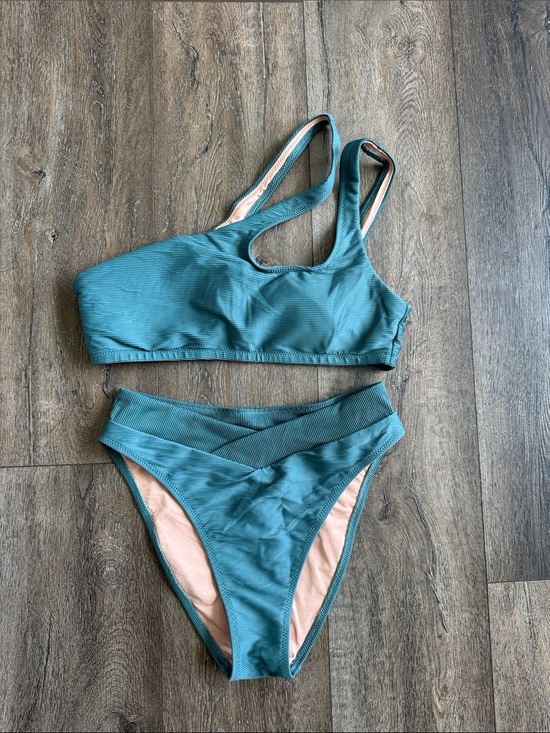J. Crew Other - J. Crew Women’s Green Ribbed Bikini Set New!